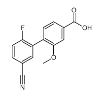 4-(5-cyano-2-fluorophenyl)-3-methoxybenzoic acid结构式