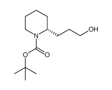 (R)-tert-butyl 2-(3-hydroxypropyl)piperidine-1-carboxylate Structure