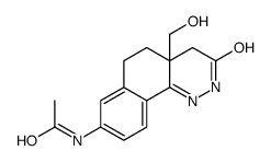 N-[4a-(hydroxymethyl)-3-oxo-2,4,5,6-tetrahydrobenzo[h]cinnolin-8-yl]acetamide结构式