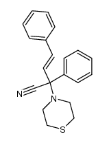 2,4-diphenyl-2-thiomorpholinobut-3-enenitrile结构式