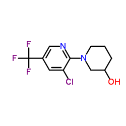 3'-Chloro-5'-trifluoromethyl-3,4,5,6-tetrahydro-2H-[1,2']bipyridinyl-3-ol结构式