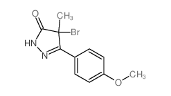 3H-Pyrazol-3-one,4-bromo-2,4-dihydro-5-(4-methoxyphenyl)-4-methyl-结构式