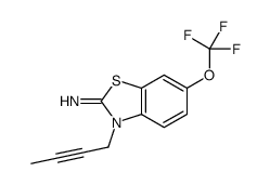 3-but-2-ynyl-6-(trifluoromethoxy)-1,3-benzothiazol-2-imine结构式