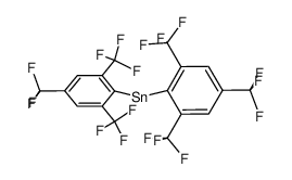 bis[2,4,6-tris(trifluoromethyl)phenyl]stannanediyl结构式