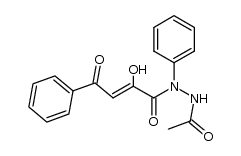 (Z)-N'-acetyl-2-hydroxy-4-oxo-N,4-diphenylbut-2-enehydrazide Structure