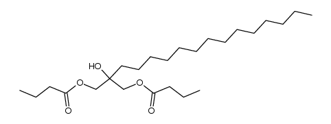 2-hydroxy-2-tetradecylpropane-1,3-diyl dibutyrate Structure