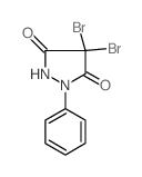 4,4-dibromo-1-phenylpyrazolidine-3,5-dione结构式