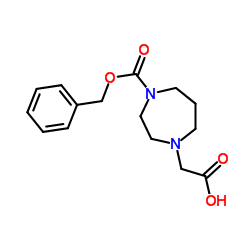 {4-[(Benzyloxy)carbonyl]-1,4-diazepan-1-yl}acetic acid Structure