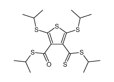 S-isopropyl 2,5-bis(isopropylthio)-4-(isopropylthio)thiocarbonyl-3-carbothioate结构式