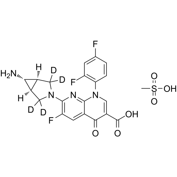 Trovafloxacin-d4 mesylate Structure