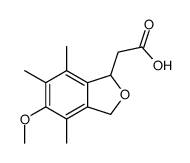 2,3-dihydro-5-methoxy-4,6,7-trimethyl-2-benzofuranyl acetic acid Structure