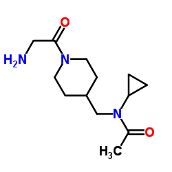 N-Cyclopropyl-N-[(1-glycyl-4-piperidinyl)methyl]acetamide结构式