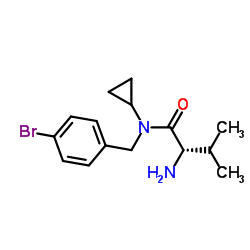 N-(4-Bromobenzyl)-N-cyclopropyl-L-valinamide结构式