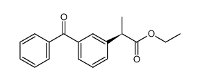 (R)-(-)-2-(3-benzoylphenyl)propionic acid ethyl ester结构式