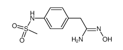 N'-hydroxy-2-{4-[(methylsulfonyl)amino]phenyl}ethanimidamide结构式