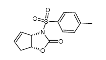 (3aS,6aR)-3-(toluene-4-sulfonyl)-3,3a,6,6a-tetrahydrocyclopent-4-enoxazol-2-one Structure