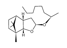 (2S-(2α(S*),3aα,4α,7α,7aα))-2-(1-Methylheptoxy)-octahydro-7,8,8-trimethyl-4,7-methanobenzofuran结构式