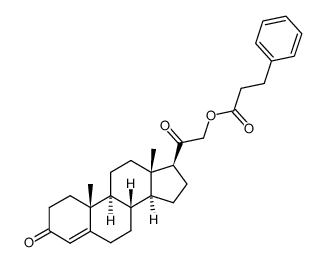 21-hydroxypregn-4-ene-3,20-dione 21-(3-phenylpropionate) structure