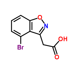 (4-Bromo-1,2-benzoxazol-3-yl)acetic acid结构式