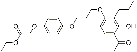 ethyl 2-(4-(3-(4-acetyl-3-hydroxy-2-propylphenoxy)propoxy)phenoxy)acetate Structure