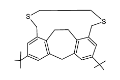 3,12-di-tert-butyl-5,7,8,10,15,16-hexahydro-1,14-methanodibenzo[f,j][1,4]dithiacyclododecine结构式