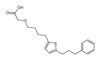 2-[4-[5-(3-phenylpropyl)thiophen-2-yl]butoxy]acetic acid Structure