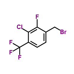 1-(Bromomethyl)-3-chloro-2-fluoro-4-(trifluoromethyl)benzene Structure