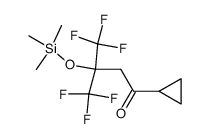 1-Cyclopropyl-4,4,4-trifluoro-3-trifluoromethyl-3-trimethylsilanyloxy-butan-1-one结构式