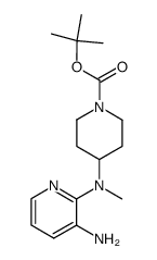 1-(1,1-dimethylethoxycarbonyl)-4-[N-methyl-N-(3-amino-2-pyridinyl)amino]piperidine结构式