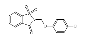 2-((4-chlorophenoxy)methyl)benzo[d]isothiazol-3(2H)-one 1,1-dioxide Structure