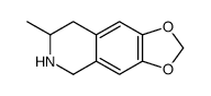 3-methyl-6,7-methylenedioxy-1,2,3,4-tetrahydroisquinoline结构式