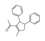 1-(2-methyl-4,5-diphenyl-cyclopent-1-enyl)-ethanone Structure
