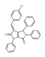 Pyrrolo(3,4-b)pyrrole-2,6(1H,3H)-dione, 4,5-dihydro-3-((4-bromophenyl) methylene)-1,4,5-triphenyl- picture