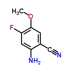 2-Amino-4-fluoro-5-methoxybenzonitrile结构式