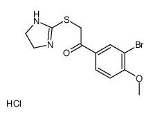 1-(3-bromo-4-methoxyphenyl)-2-(4,5-dihydro-1H-imidazol-2-ylsulfanyl)ethanone,hydrochloride Structure