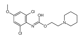 2-piperidin-1-ylethyl N-(2,6-dichloro-4-methoxyphenyl)carbamate结构式