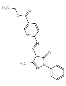 Benzoic acid,4-[2-(4,5-dihydro-3-methyl-5-oxo-1-phenyl-1H-pyrazol-4-yl)diazenyl]-, ethylester Structure