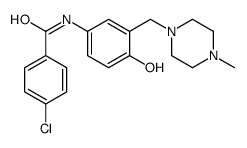 4-Chloro-4'-hydroxy-3'-[(4-methyl-1-piperazinyl)methyl]benzanilide结构式