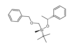 (+)-((R)-((benzyloxy)methyl)(tert-butyl)methylsilyl) (R)-1-phenylethyl ether Structure