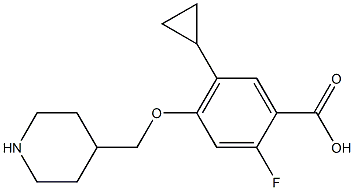 5-cyclopropyl-2-fluoro-4- (piperidin-4-ylmethoxy) benzoic acid Structure