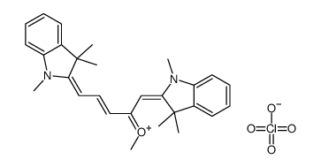 2-[(1Z,3E)-2-METHOXY-5-(1,3,3-TRIMETHYL-1,3-DIHYDRO-2H-INDOL-2-YLIDENE)-1,3-PENTADIENYL]-1,3,3-TRIMETHYL-3H-INDOLIUM PERCHLORATE结构式