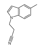 3-(5-methylindol-1-yl)propanenitrile结构式