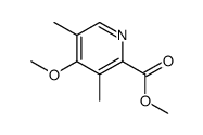 4-甲氧基-3,5-二甲基-2-吡啶甲酸甲酯结构式