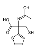 (2R)-2-acetamido-3-sulfanyl-2-thiophen-2-ylpropanoic acid结构式