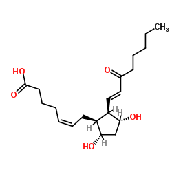 (Z)-7-[(1S,2R,3R,5S)-3,5-dihydroxy-2-[(E)-3-oxooct-1-enyl]cyclopentyl]hept-5-enoic acid结构式