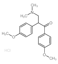 Propiophenone, 3- (dimethylamino)-4-methoxy-2-(p-methoxyphenyl)-, hydrochloride结构式