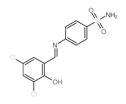 4-[[(E)-(3,5-dichloro-6-oxo-1-cyclohexa-2,4-dienylidene)methyl]amino]benzenesulfonamide structure