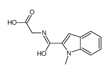 2-[(1-methylindole-2-carbonyl)amino]acetic acid结构式