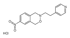 7-nitro-3-(2-pyridin-1-ium-4-ylethyl)-1,4-dihydro-2,3-benzoxazine,chloride Structure