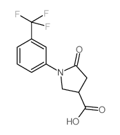 5-OXO-1-[3-(TRIFLUOROMETHYL)PHENYL]-3-PYRROLIDINECARBOXYLIC ACID结构式